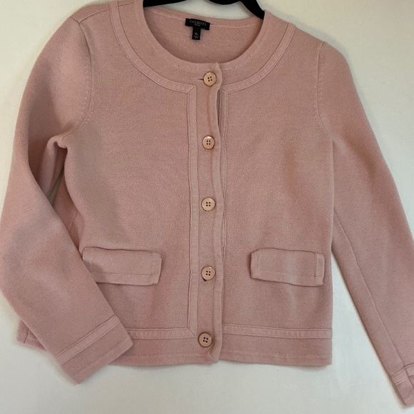 Talbot’s Women’s pink cardigan pink buttons and pockets Size M/P - Picture 1 of 4